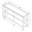Bibliothèque basse en bois avec 2 tablettes Blanc, 1 pièce