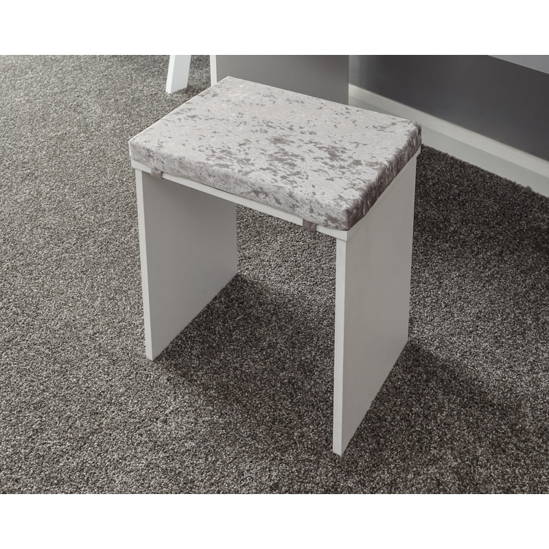 Derun Dressing Table with Mirror, White