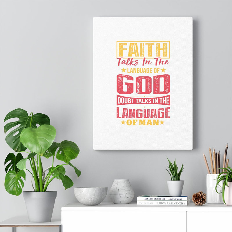 In The Language Of God - Wrapped Canvas Print, 41cm H x 30cm W