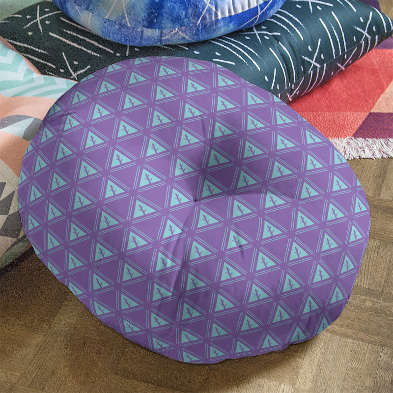 Coussin Theo Nath, 30 po x 30 po, Mauve / bleu sarcelle
