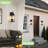 4-Light 22.6 In. Black Outdoor Wall Lantern Sconce-2064201025