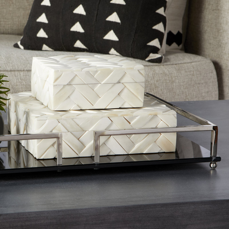 Cumberland Handmade Bone China Decorative Box, 2.75" H x 6" W x 6" D