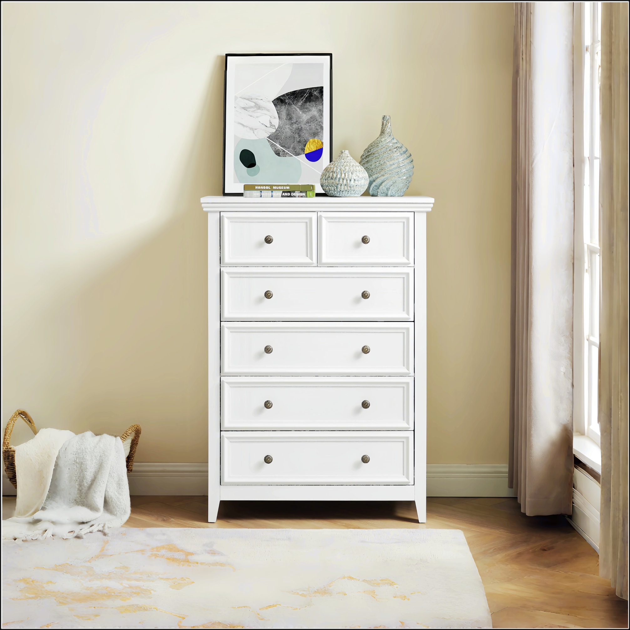 Lark Manor Modern 6 Drawers Dresser 6 Drawers Cabinet - Wayfair Canada