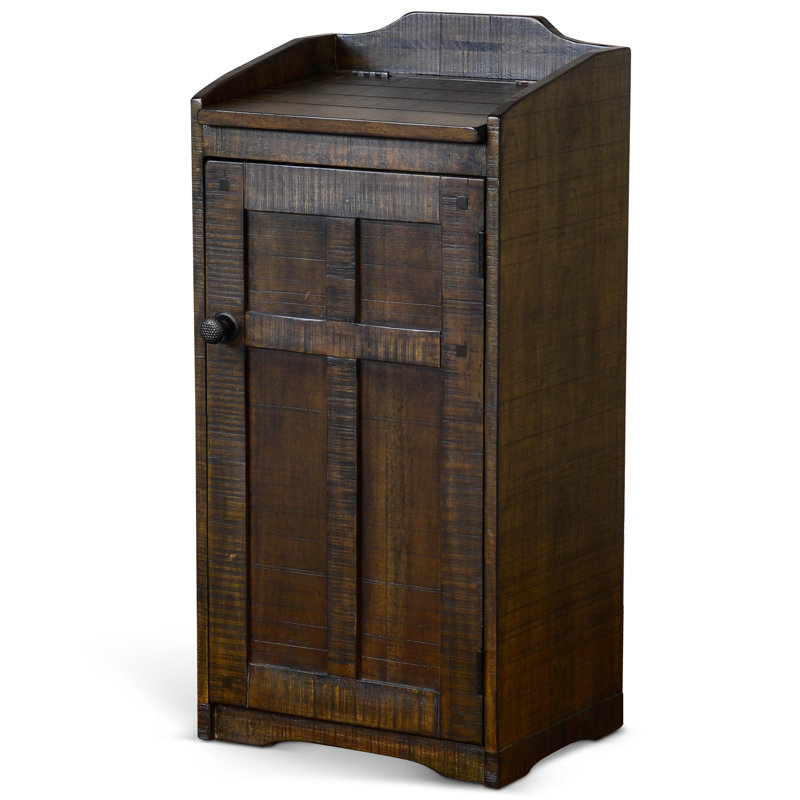 Poubelle 13 gallons Deniela, Marron foncé