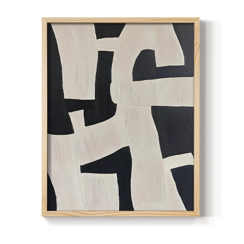 ABSTRACT Series, impression encadrée en bois massif, H 11 po x l 9 po