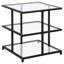 Falito Glass Top Frame End Table-1843831203