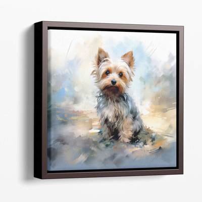 Aquarelle sur toile | Impression sur toile impressionniste | Impression aquarelle Yorkie