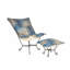 Fauteuil Puff complet Navajo bleu marine