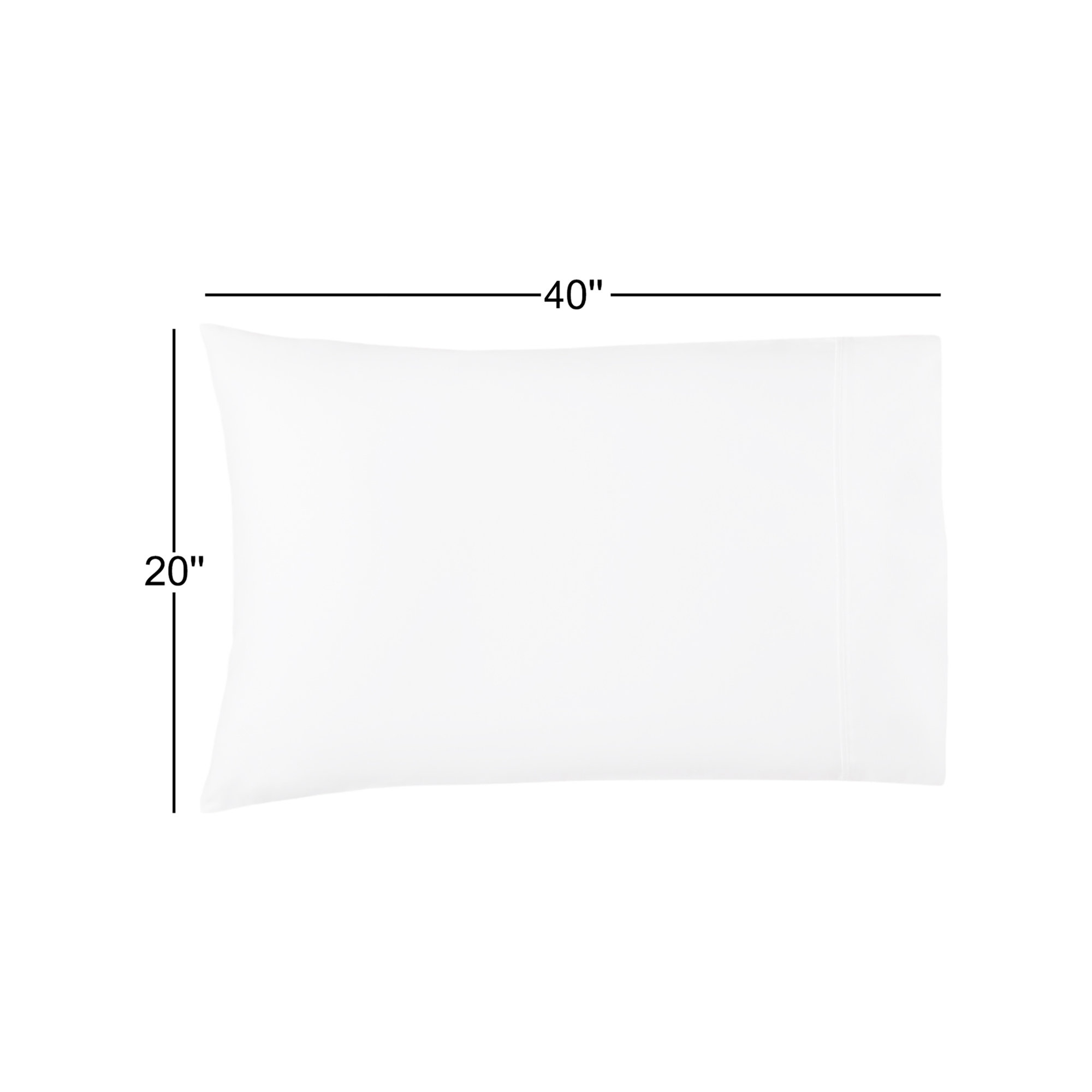 Hayward Egyptian-Quality Cotton Sateen Pillowcase Set, King - 2 King Pillowcases, White