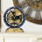 Desk wooden Clock Round 10 inches with Real Moving Gears (Transformable into a Wall Clock - detachable base) Canada Collection-1049897951