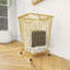 Metal Deep Set Metal Mesh Laundry Basket Storage Cart with Wheels and Handles-62972723-62972726