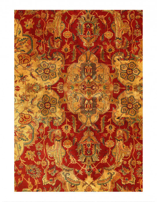 Rust Fine Hand Knotted Augra 7'4"x9'1"