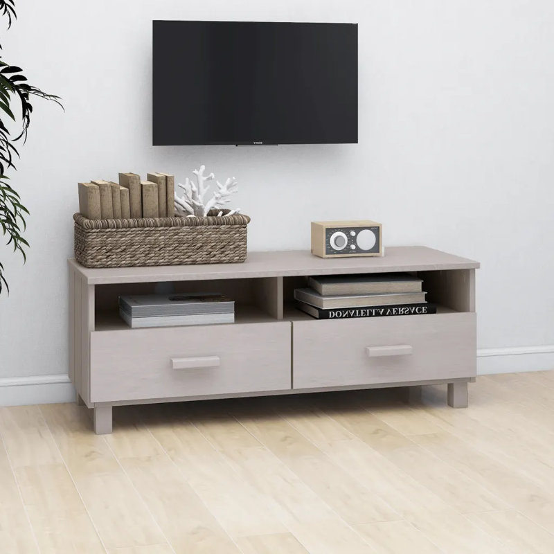 Haether Unfinished TV Stand, White