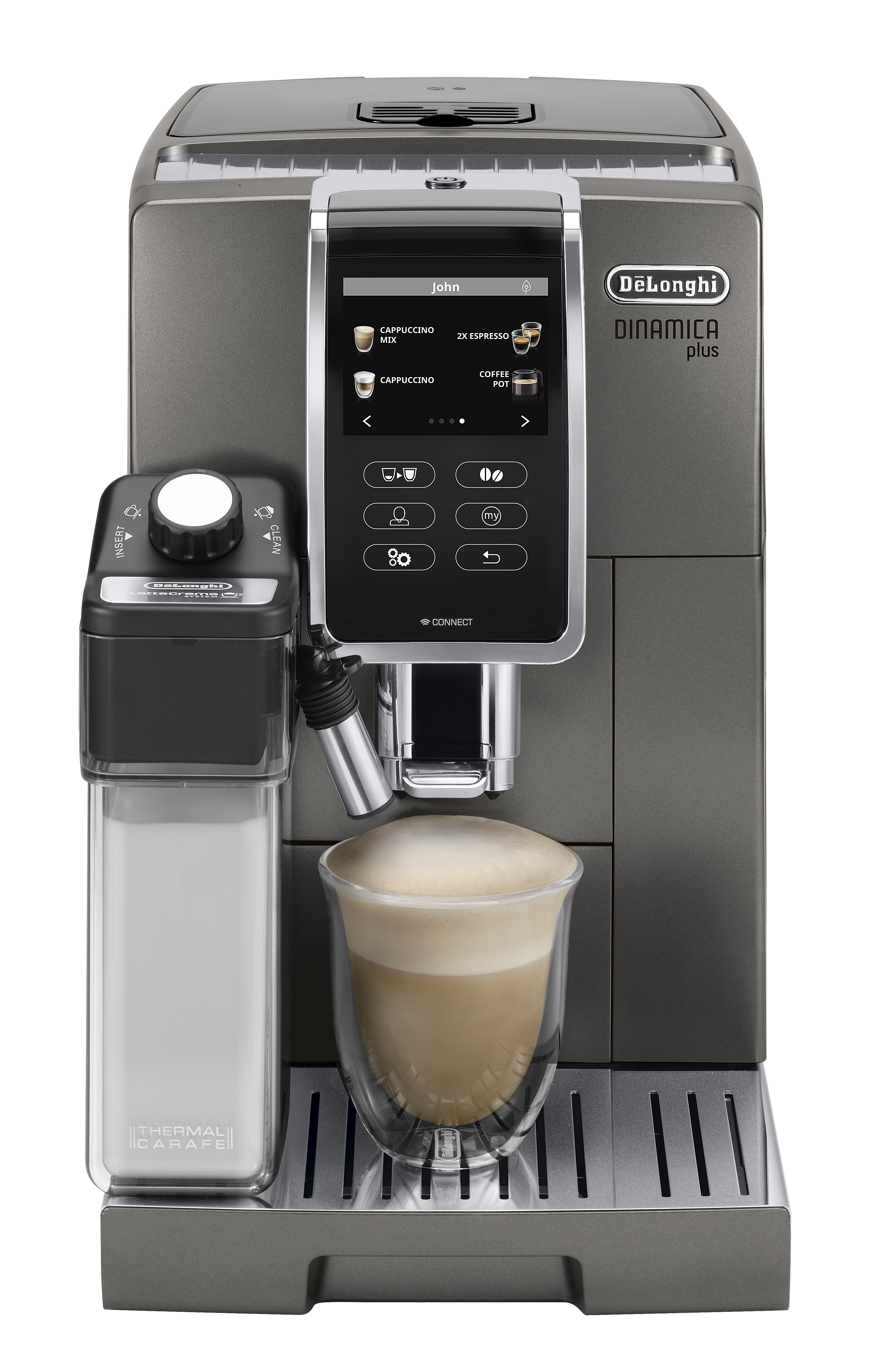 De Longhi Dinamica Plus Connected with LatteCrema System Fully Automatic Coffee Machine Reviews Perigold