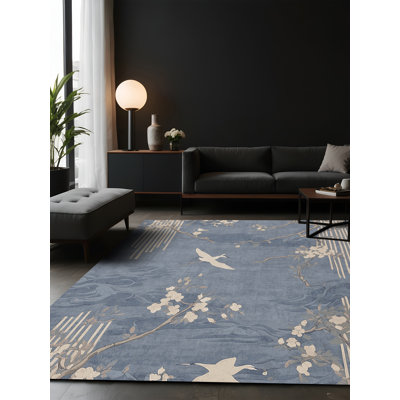 Tapis gris soyeux et moelleux