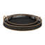 Sagebrook Home Ardian Coastal Large Set of 2 Round Bamboo Serving Trays 24/30"-1133590036