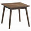 Table de bout latérale Fexy, plateau carré de 24 pouces avec pieds en angle, brun noyer