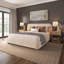 Premium Upholstered Crowder Bed with Headboard, Performance Fabric,-2016704782-2016704783