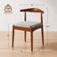 Chaises de salle à manger en bois massif, chaises d'appoint rembourrées sans accoudoirs avec assise rembourrée pour bureau à domicile (lot de 2)-1317437270