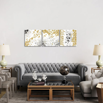 Speckled Trio Triptych - Canvas Wall Art Set - Wrapped Canvas (Set of 3)