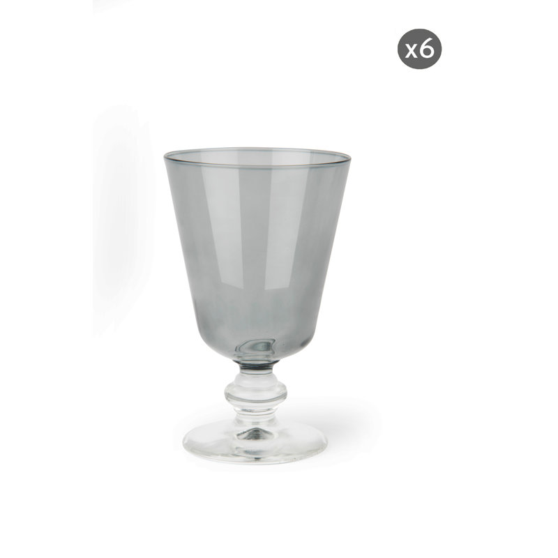 Noble Wine 300ml Goblet Set, Grey
