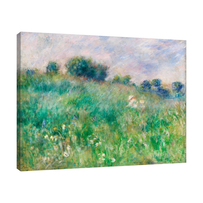 «Meadow» par Pierre-Auguste Renoir - reproduction d'art sur toile tendue, H 32 po x l 40 po x P 1,5 po