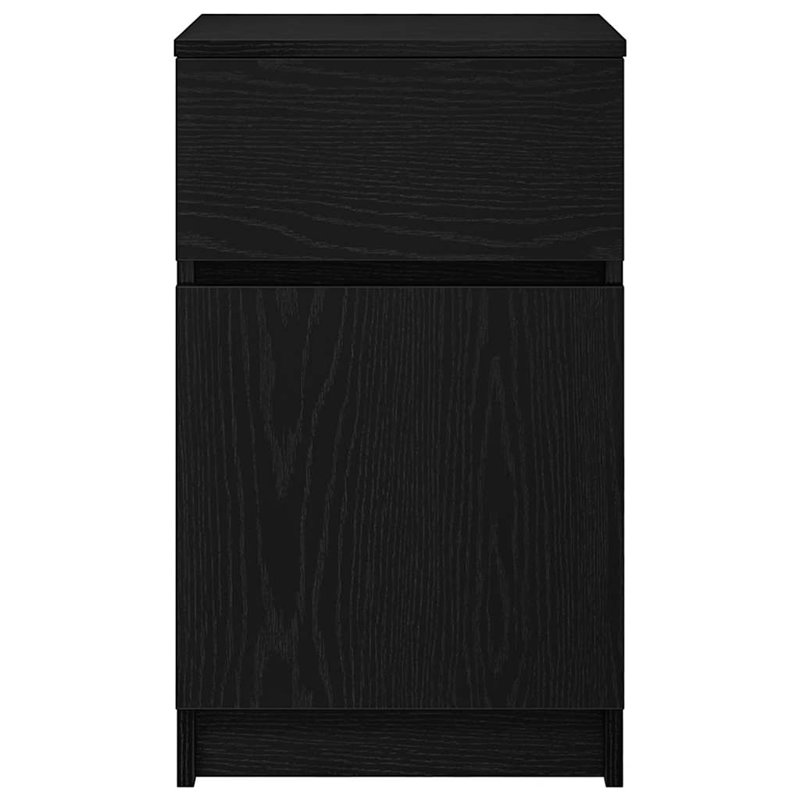 Bedside Cabinet 39X35x65 Cm Engineered Wood, Black