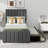 Twin Size Upholstered Platform Bed With Trundle And 3 Storage Drawers-1649648635