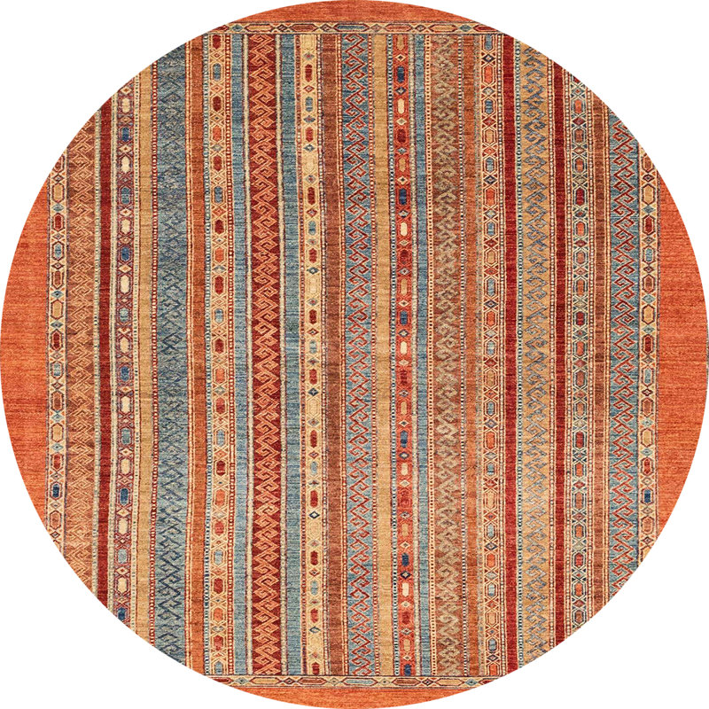 Abstract Indoor Rug, Round 5'