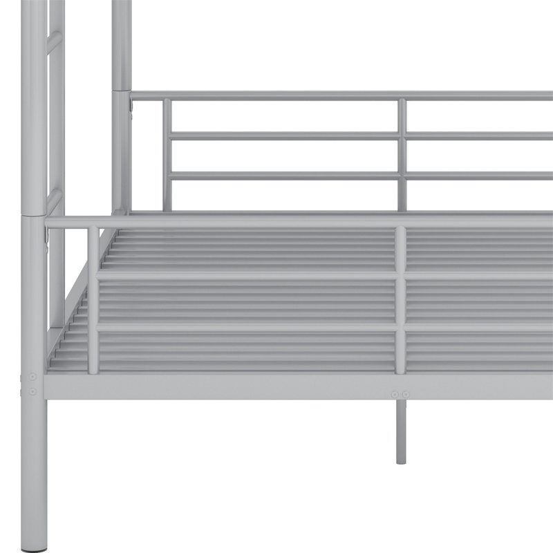 Montville Kids Bunk Bed, Silver, Full Over Full