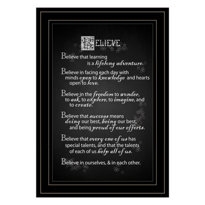 Believe Framed Wall Art for Living Room, Home Wall Decor