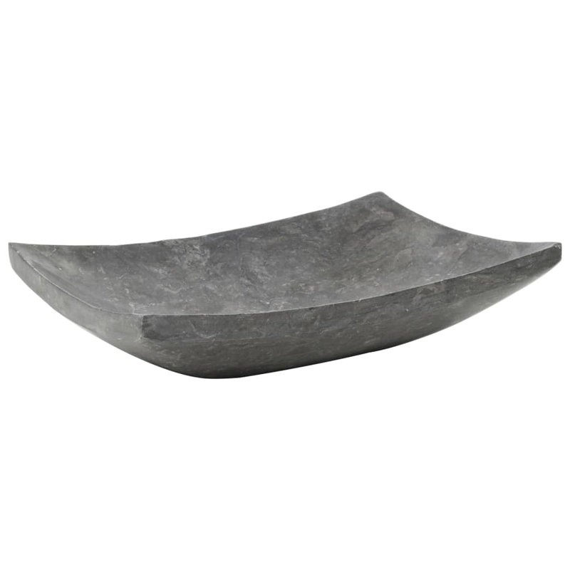 Borough Wharf Traxler 50mm L x 350mm W Marble Rectangular Sink, Black