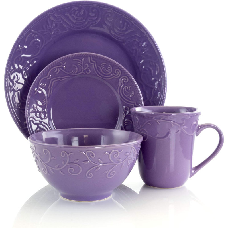 Deonka Stoneware Dinnerware Set 16 Piece - Service for 4