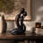 The Kiss Romantic Hand Carved Wood Sculpture