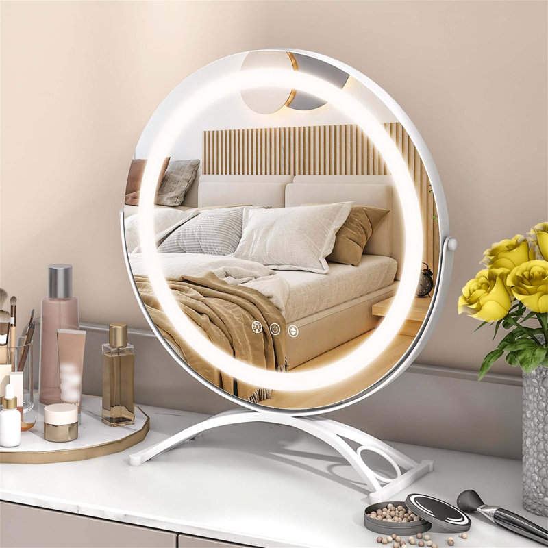 Demetrias Metal Round Floor Mirror