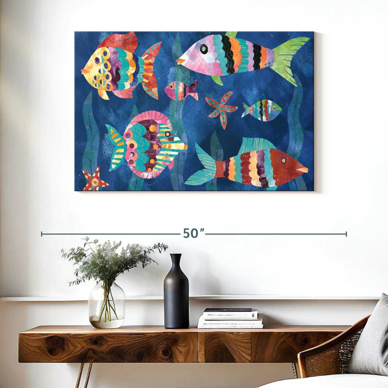 Ashelle Boho Reef Fish III, H 26 po x l 39 po
