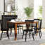 Solid Wood Commercial Grade Dining Table with Turned Legs-329998470-329998471