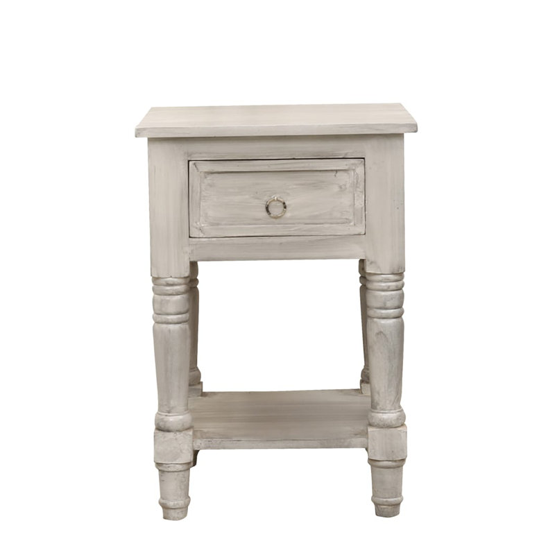 Leary Solid Wood End Table