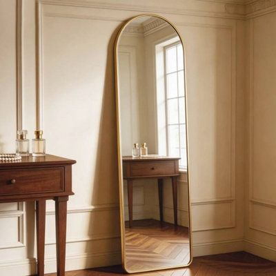Golden Arched Full Length Mirror