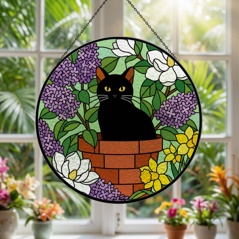 Panneau de vitrail de jardin 12 "H, H 12 po x l 12 po