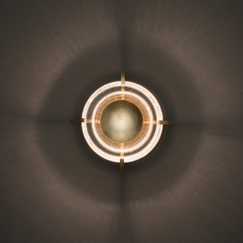 Lustra Flush Mount, Modern Brass