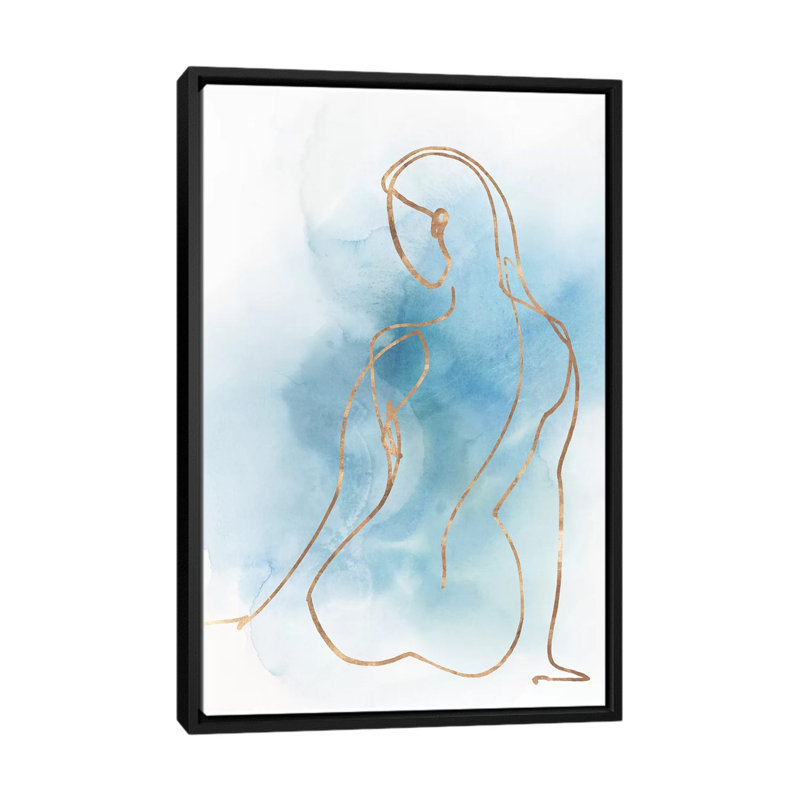 Figurative II par Isabelle Z - impression d'art graphique, Toile avec cadre noir, H 26 po x l 18 po x 1,5 po, Aucun mat