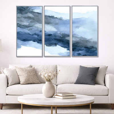 Sapphire Blue Nebula VII " Sapphire Blue Nebula VII " 3 - Pieces