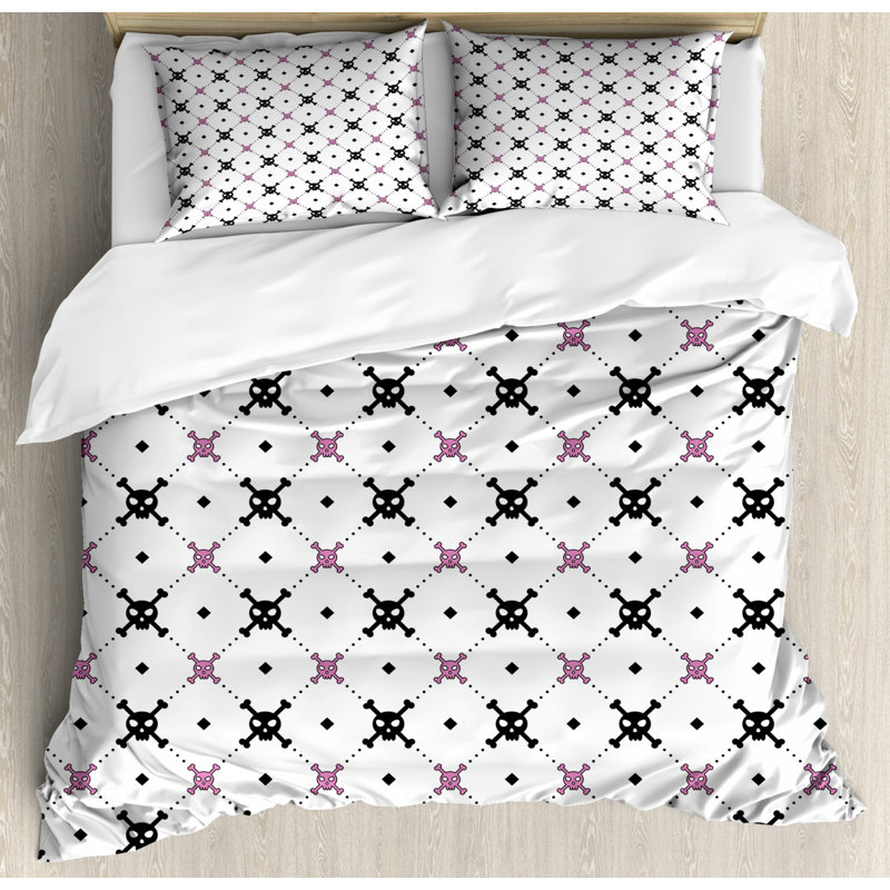 Polyester Geometric Shapes Duvet Cover, Queen Duvet Cover + 2 Pillow Shams