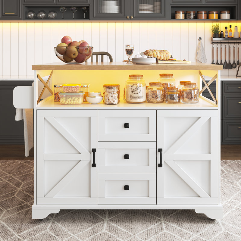 120 cm W Kitchen Island with Top