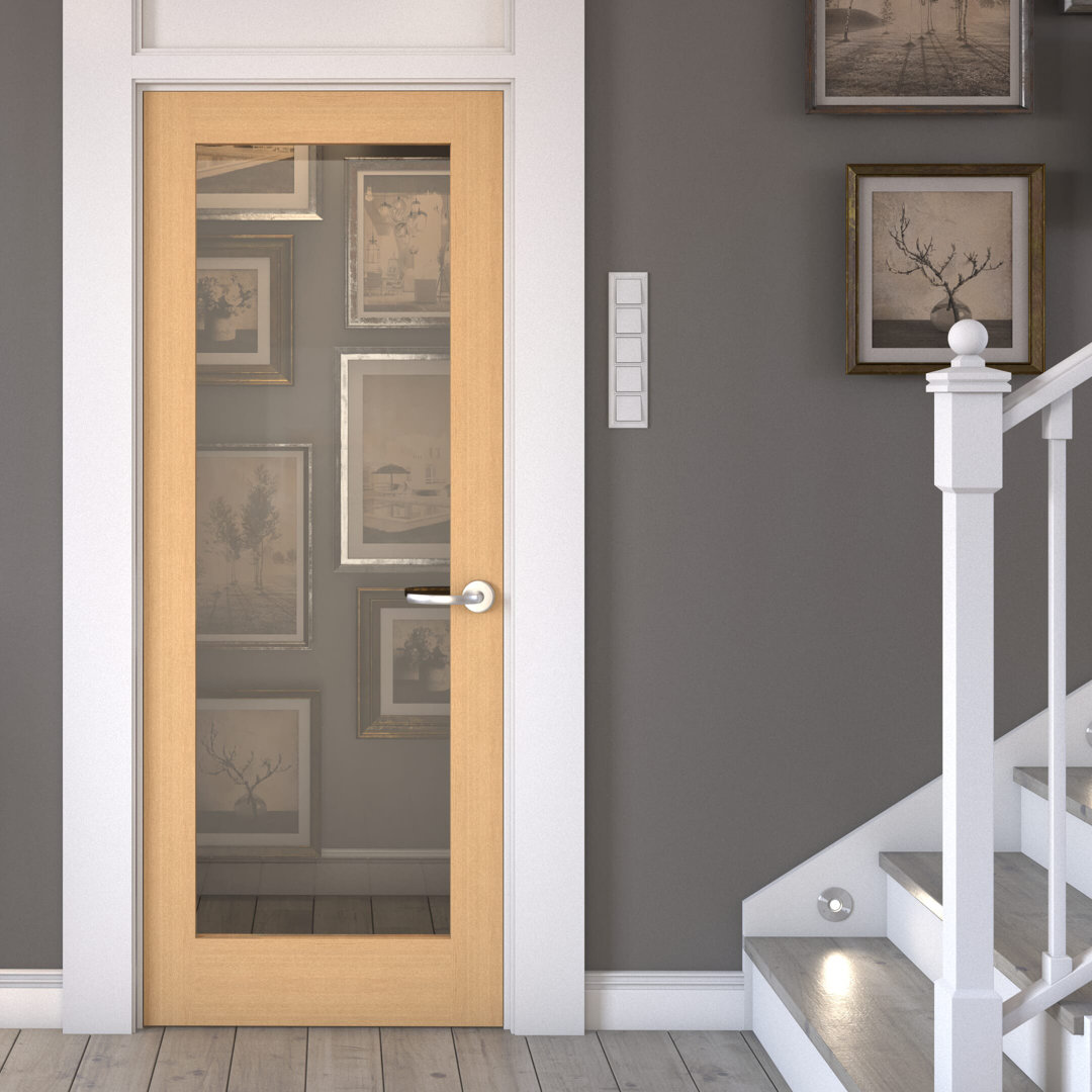 Oak Shaker 1 Lite Clear Glass Internal Door - 762 x 1981 x 35mm (WxHxT)