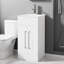 Meuble-lavabo autoportant de 16 po avec lavabo en céramique Goodyo - Blanc