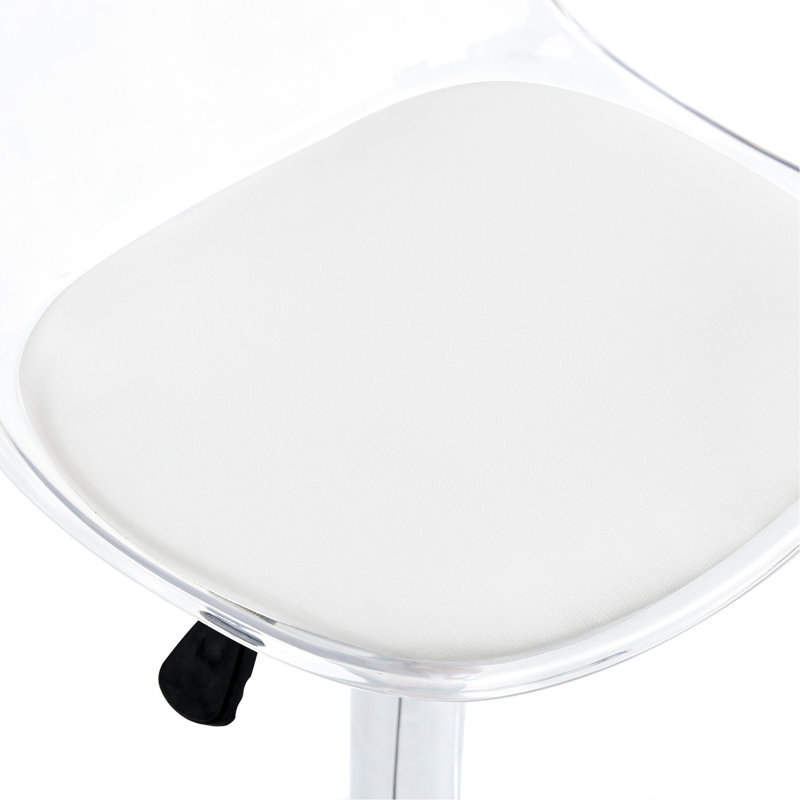 Tabourets de bar blancs pivotants et réglables à 360 ° - Sièges en polyuréthane, animal de compagnie de 2 pour les bars, restaurants, réception Facile à installer (2), design moderne pour les restaurants