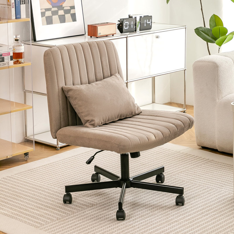 Chaise de bureau ergonomique et moderne en lin - idéale pour les décors contemporains