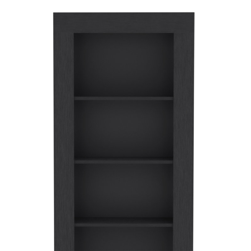 Bibliothèque élégante avec tablettes à cinq niveaux pour les livres, les objets décoratifs et les objets de collection, parfaite pour n'importe quelle pièce.